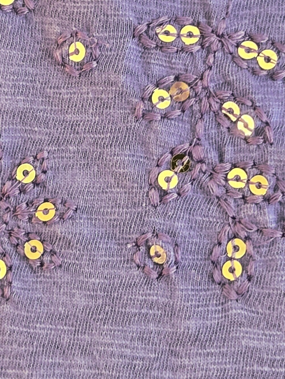 Soft Surroundings Sequin Tunic Top 1X Purple Split V-Neck - Picture 5 of 12